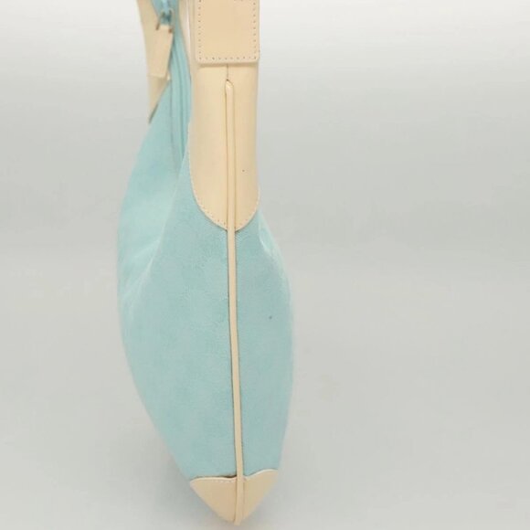 GUCCI GG Canvas Shoulder Bag Light Blue Gold - Picture 3 of 16